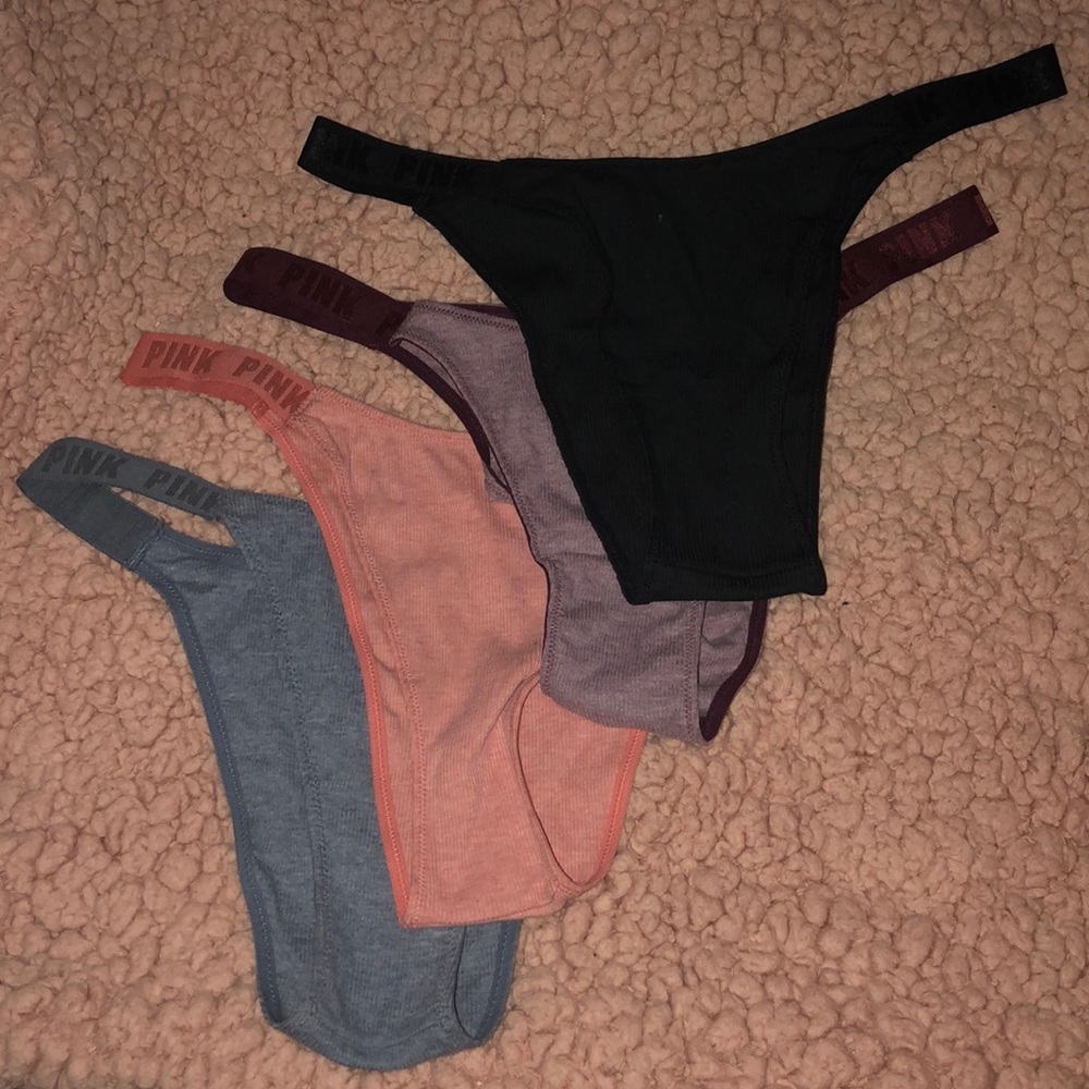 💕 Bundle of 4 VS PINK Panties NWT 💕